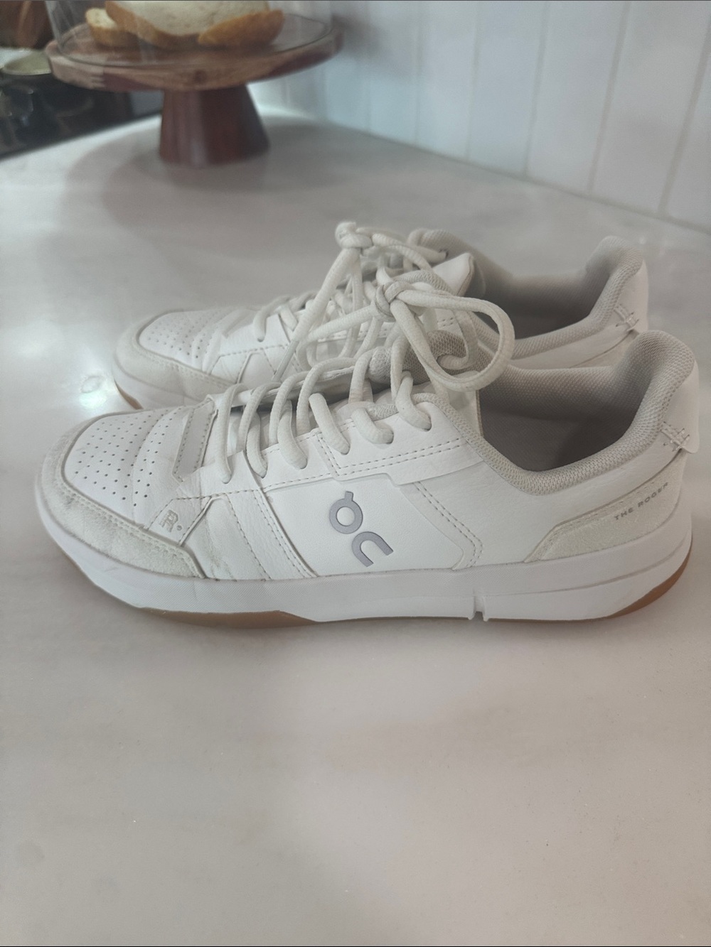 On Cloud White Women's Sneakers - Casual Comfort on Cloud Tennis - Picture 3 of 5